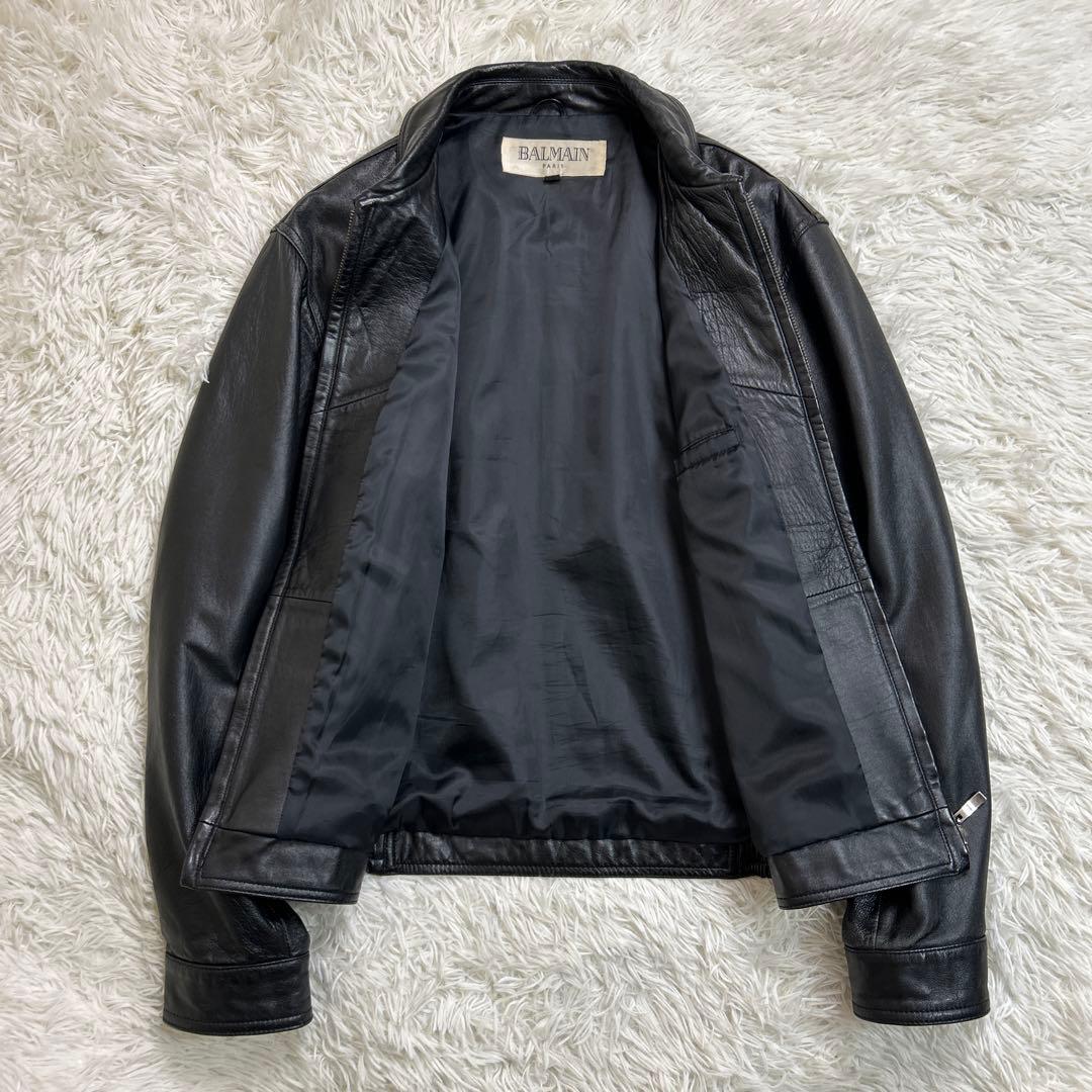 ジャケット・アウター vintage -BALMAIN- lamb leather jacket M