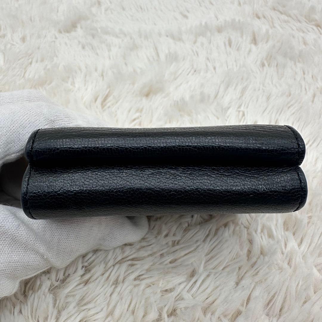 ✨美品✨アニヤハイドマーチ　三つ折り財布　アイズ　レザー　黒