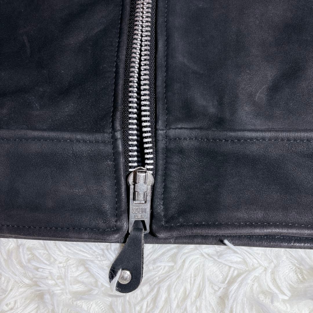 コラボ 希少 ショット コアファイター レザー ジャケット L 黒