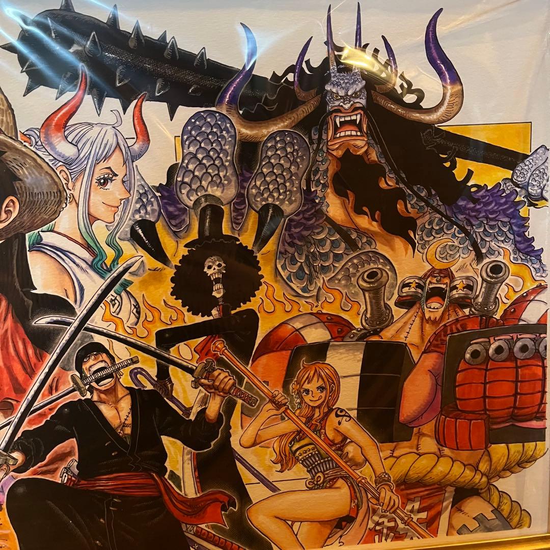 ワンピース ONE PIECE イラストつながるポスター 額縁 非売品