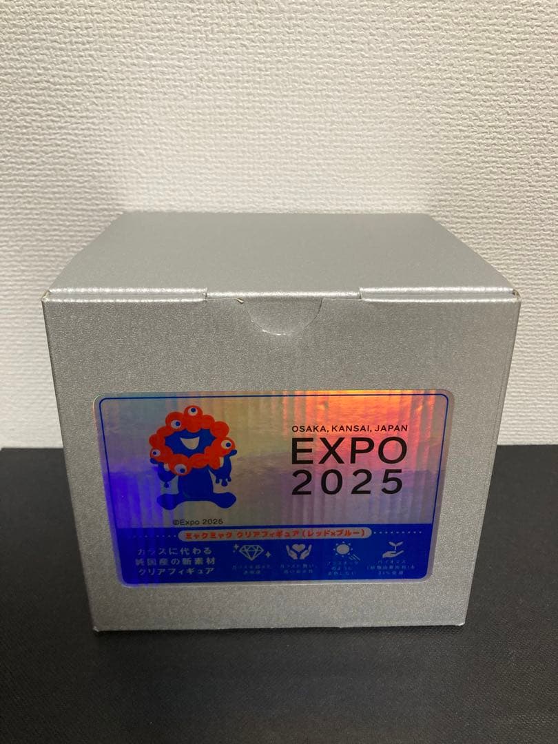 ミャクミャク　クリアフィギュア(レッド×ブルー)バイオマスプラスチック製