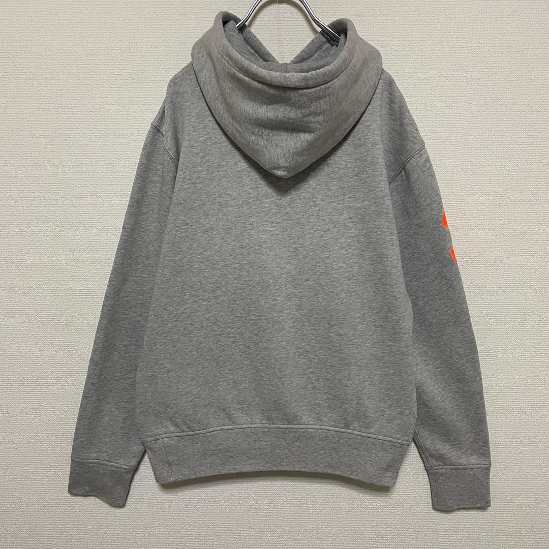 ポロ ラルフローレン ビッグポニー パーカー グレー×オレンジ 袖3 刺繍ロゴ