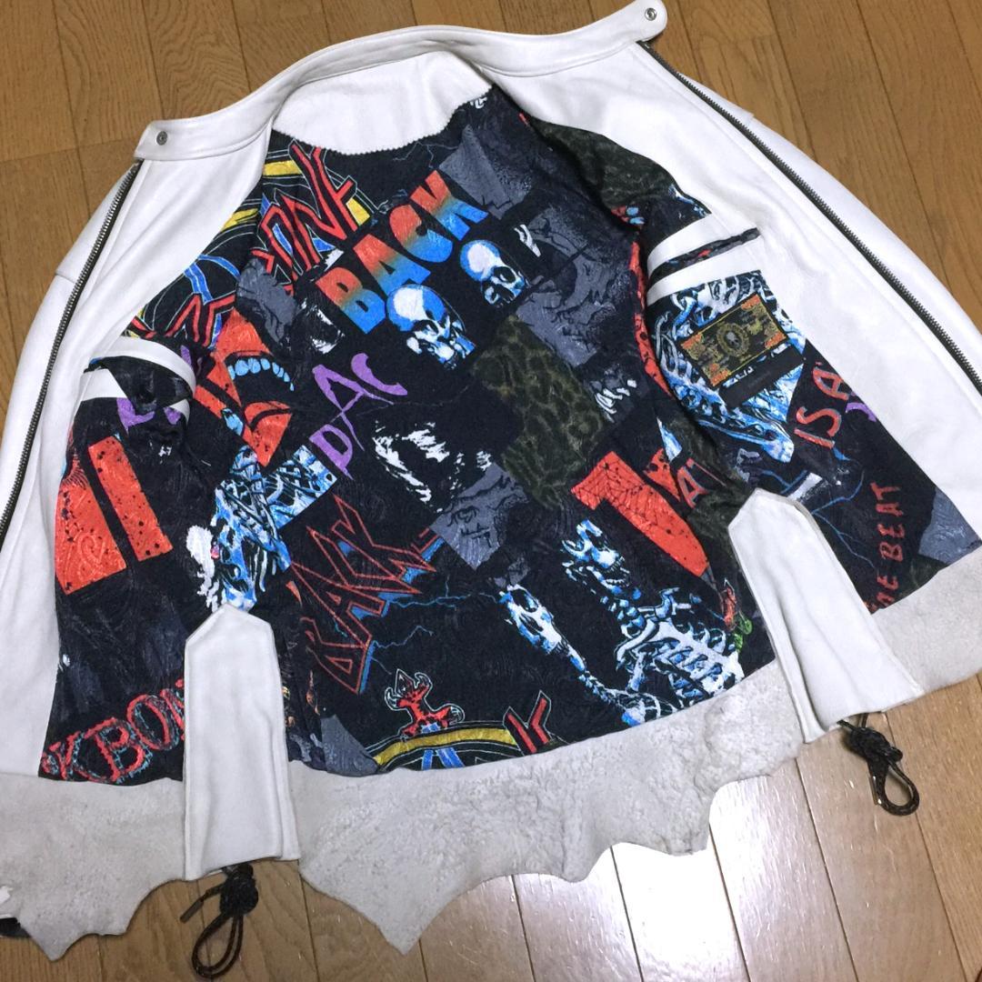 限定 Roen × BACKBONE 鹿革 ディアスキン ライダースジャケット