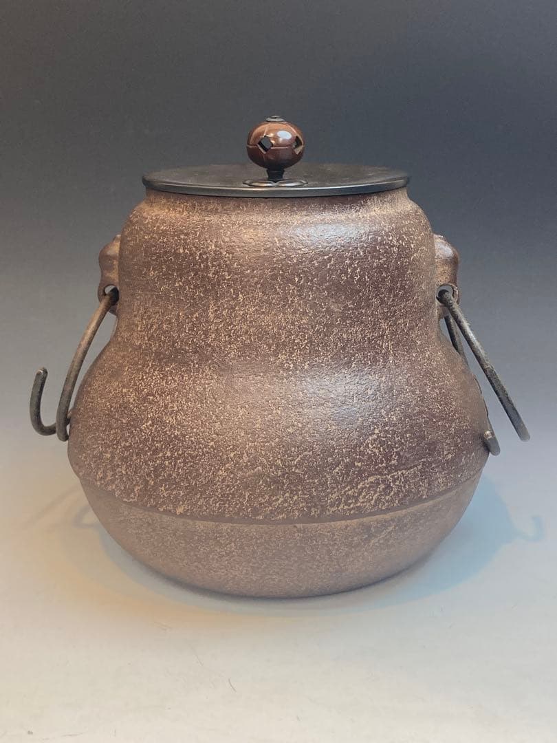 釜師 佐藤浄清 作 瓢形釜 共箱 茶道具 ほぼ未使用品