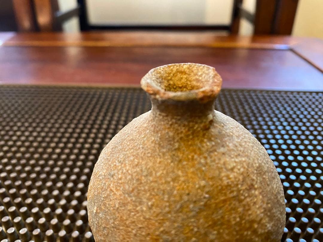 ミニ薪窯鉢　鑑賞台付　３種セット　　ヴィンテージ　一輪挿し　観葉植物　　茶器小物