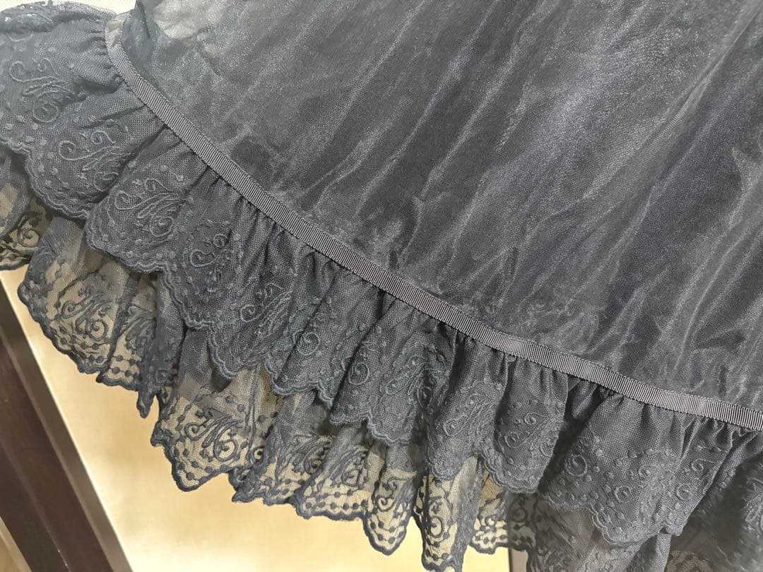 メロディバスケット　Cotton candyパニエ　ブラック