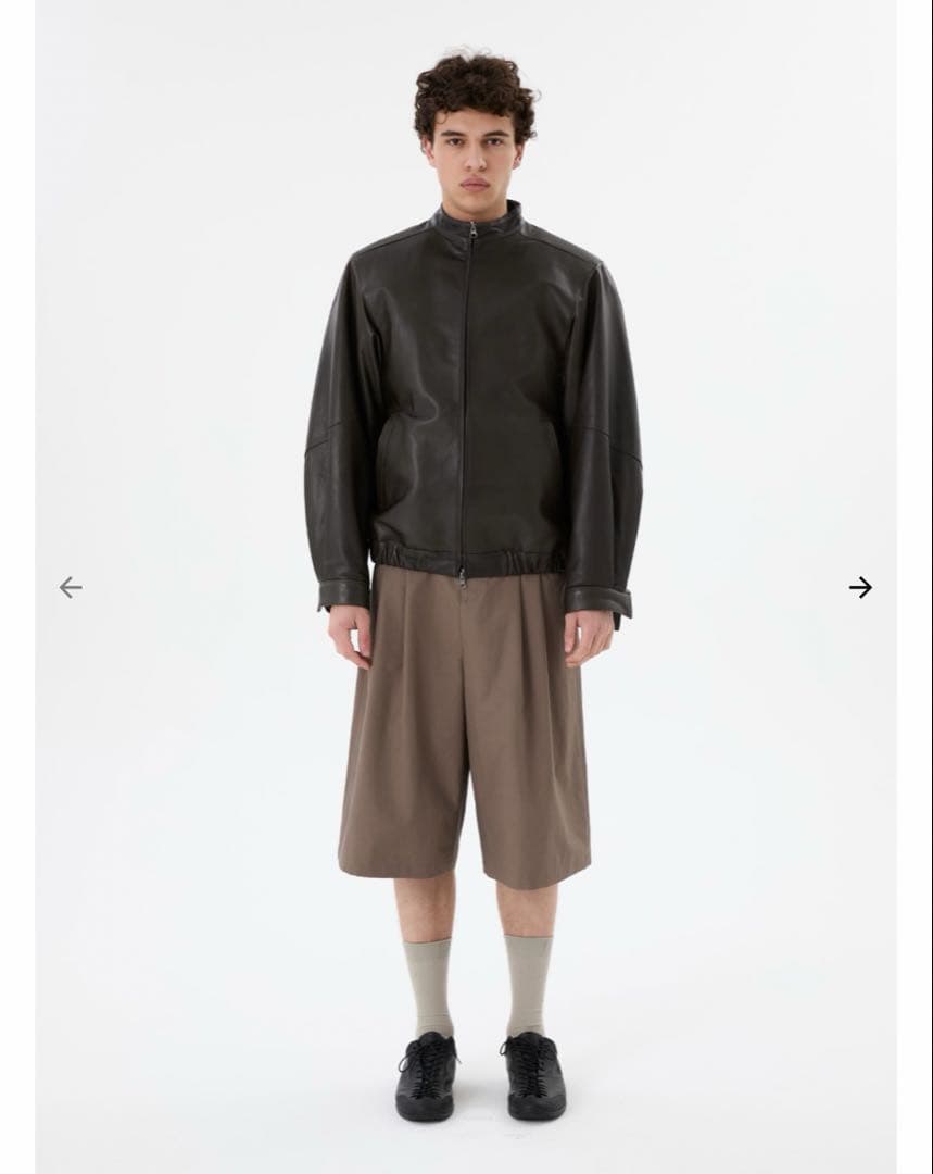 amomento ラムスキンレザー ブルゾン S