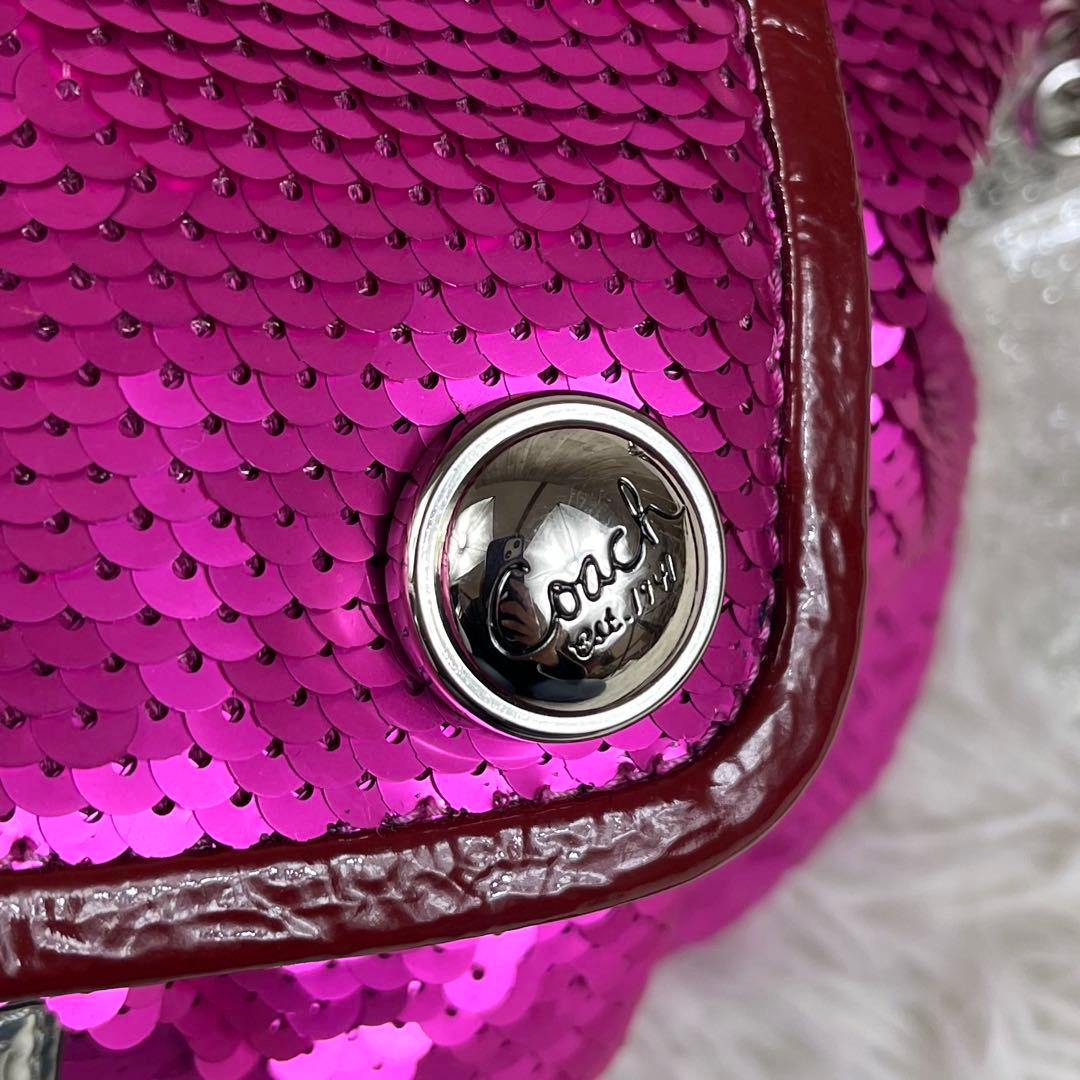 【希少 絢爛豪華】COACH ポピー ワンショルダー 2way スパンコール