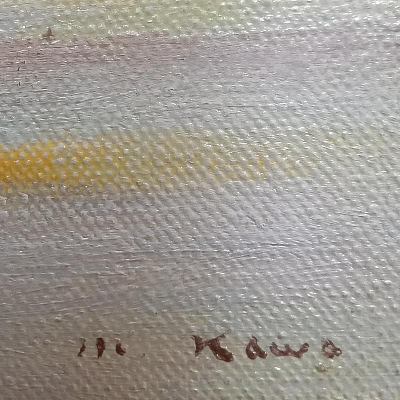 ☆川 雅吉☆「 滞船(北ドイツ） 」油絵　SMサイズ　良好！