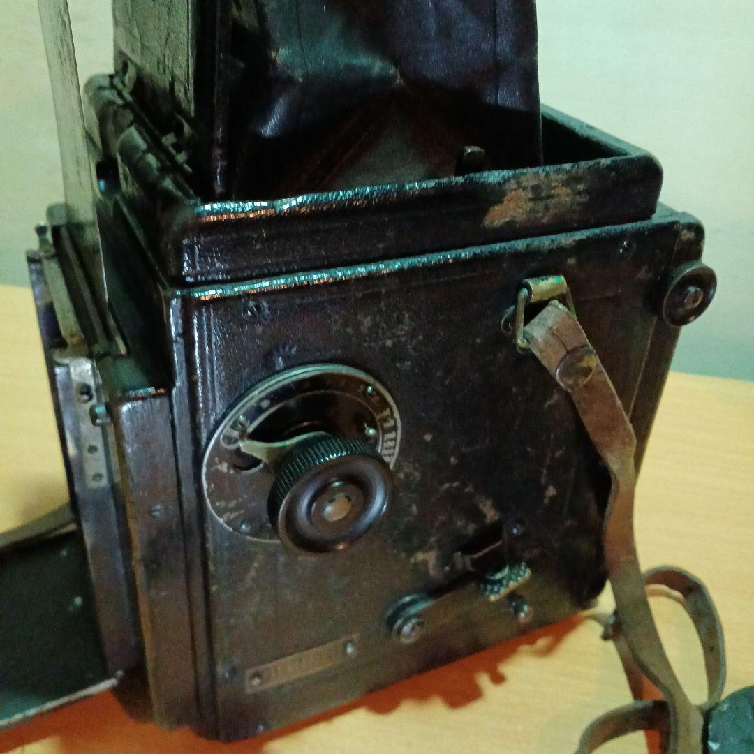 BIJOU REFLEX 木箱皮張　ジャバラ式カメラ 100年前に製造された！