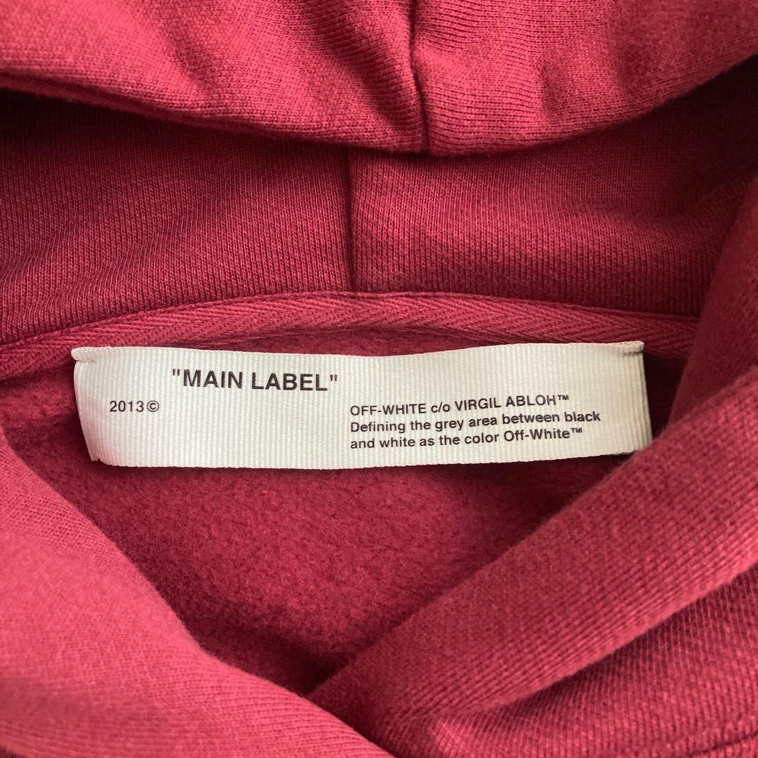 極美品！OFF-WHITE オフホワイト　プルオーバー　パーカー　アシンメトリー
