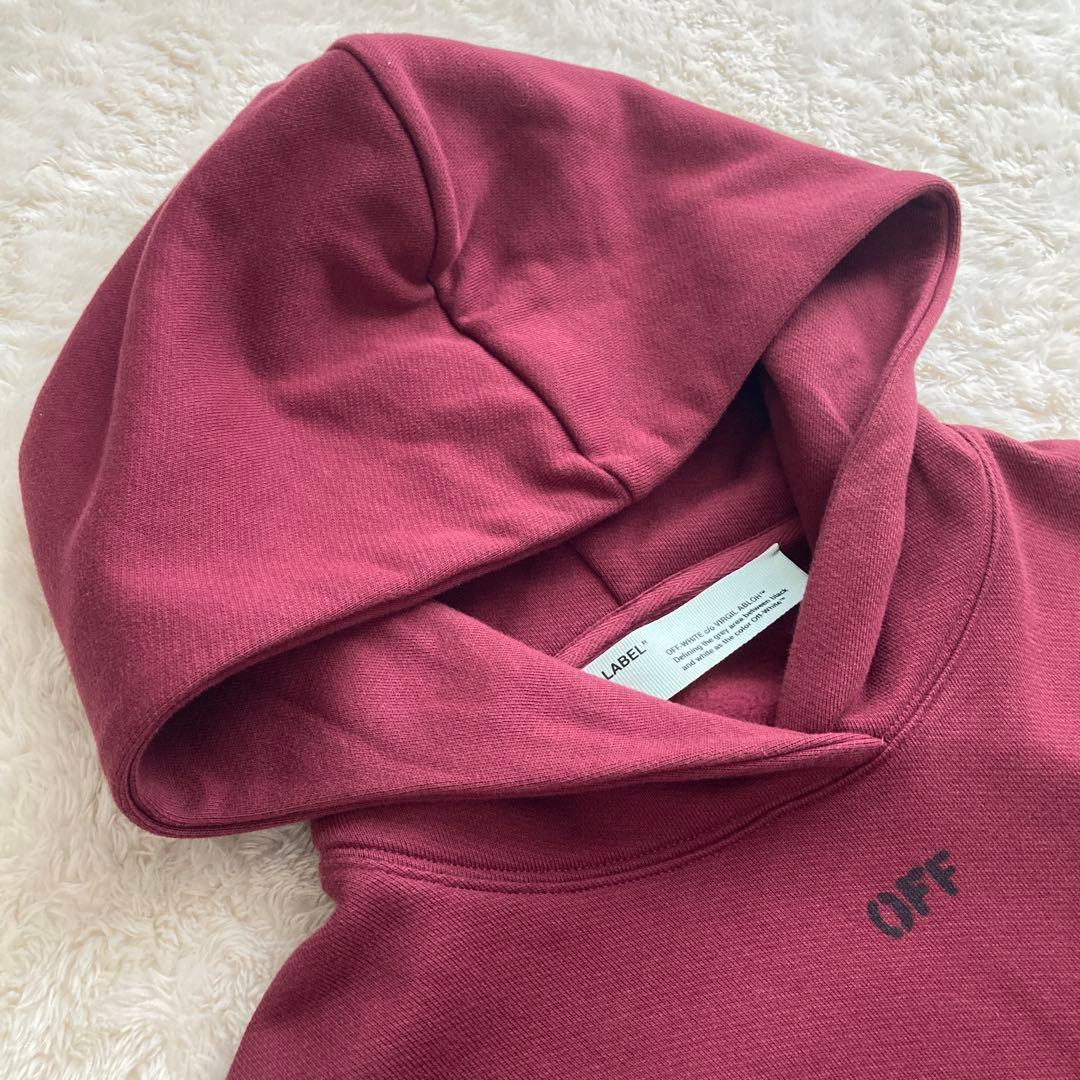 極美品！OFF-WHITE オフホワイト　プルオーバー　パーカー　アシンメトリー