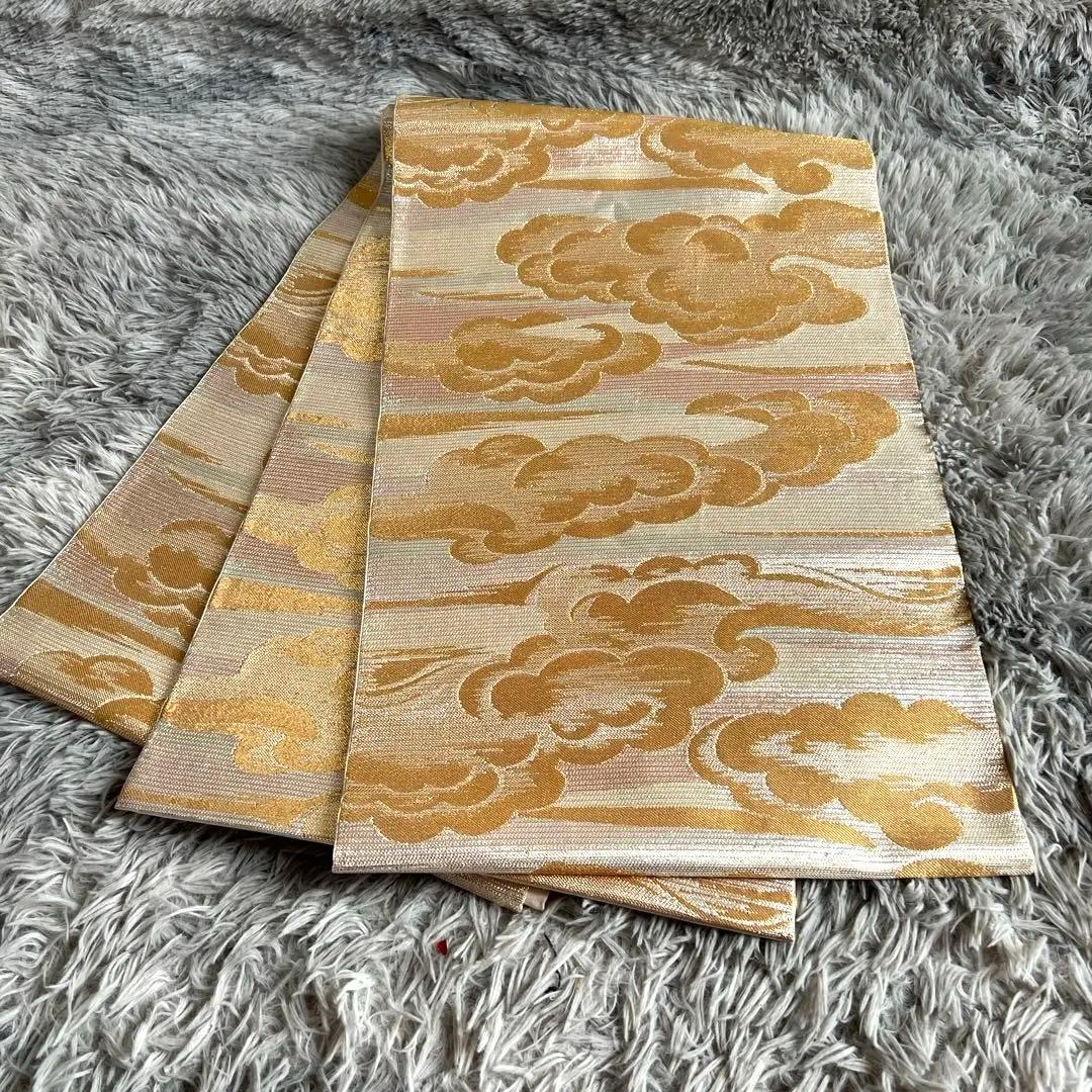 川島織物　袋帯　フォーマル　祥雲文様　美品