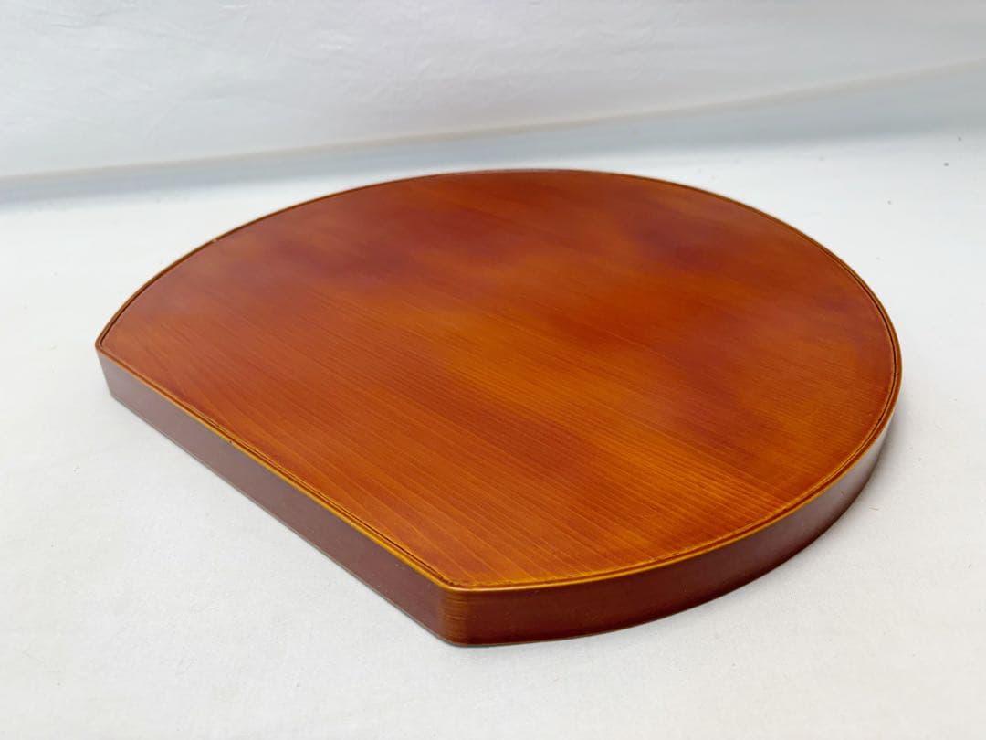 ほぼ未使用 懐石道具 飛騨春慶塗 半月会席膳 5客揃 平膳 天然木製 共箱