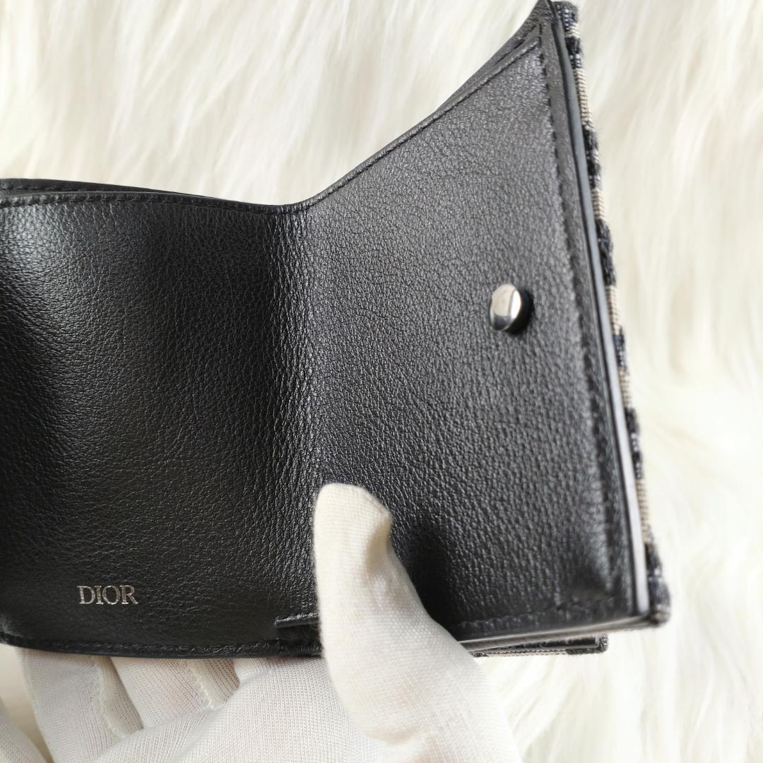 極美品・現行✨クリスチャンディオール 財布 三つ折り オブリーク レディース