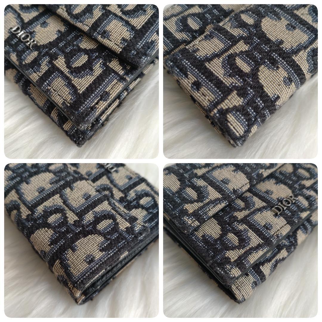 極美品・現行✨クリスチャンディオール 財布 三つ折り オブリーク レディース