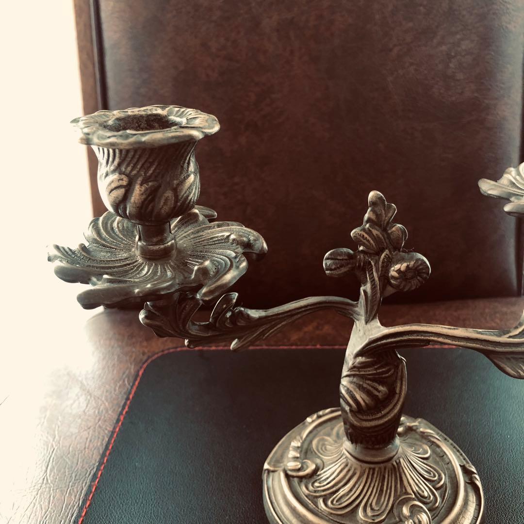 【アンティーク】キャンドルスタンド　燭台　フランス