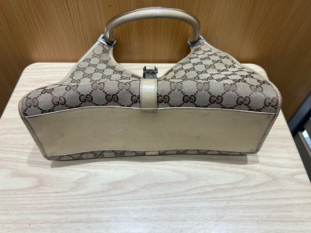 GUCCI グッチ ジャッキー GG柄 ショルダーバッグ キャンバス×レザー