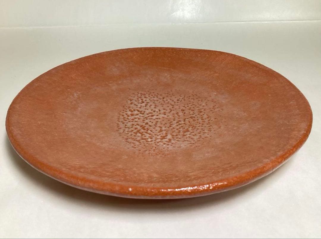 茶道具 古物品 本間焼 菓子器 赤丸 紙箱入