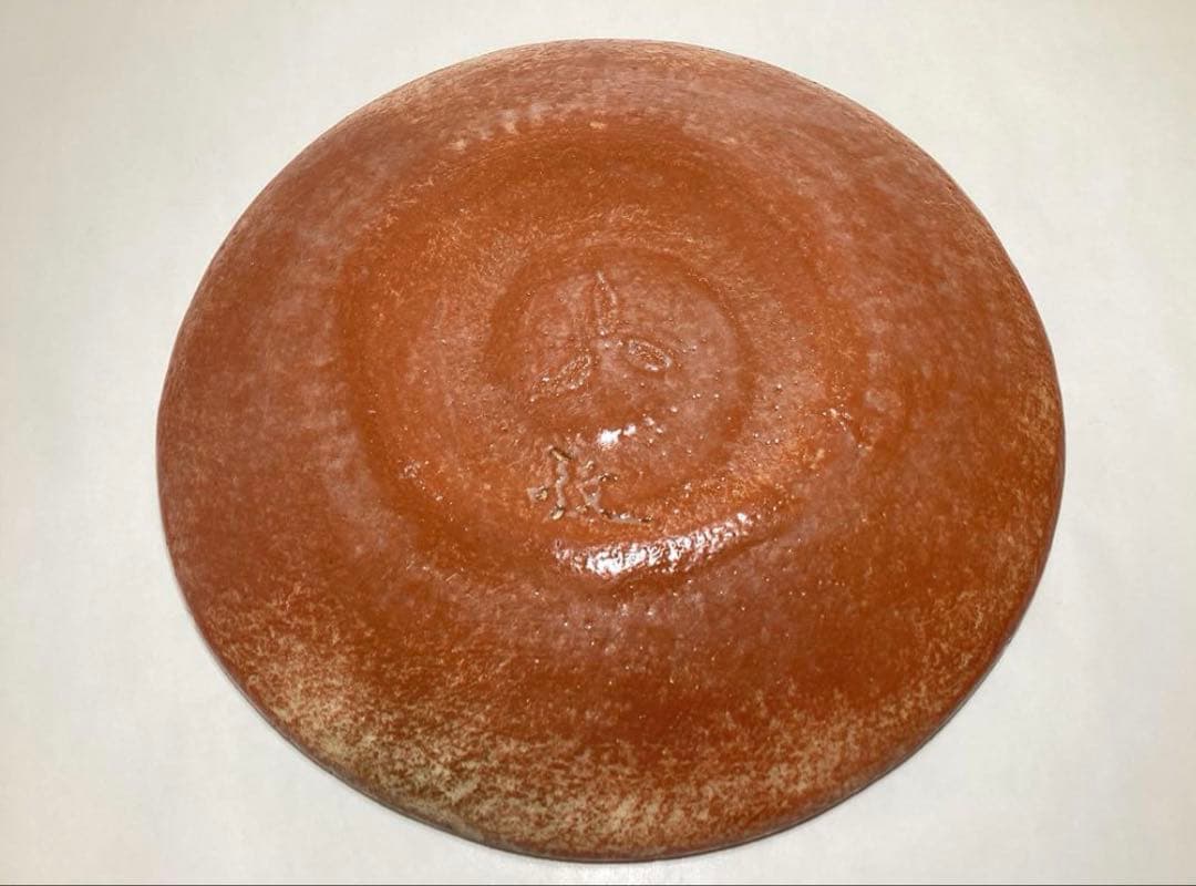 茶道具 古物品 本間焼 菓子器 赤丸 紙箱入