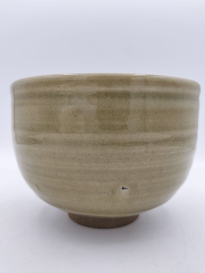 b974茶碗 虫明焼 「竹」岡本錦明 石州流　片桐貞泰箱書　木箱 茶道具　古物