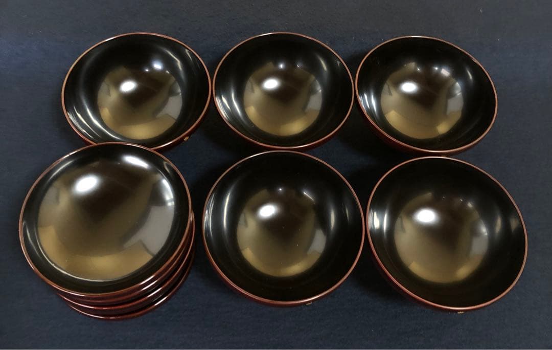 《R》輪島塗 芹蒔絵 吸物椀5客 木製漆器 懐石　250904H2