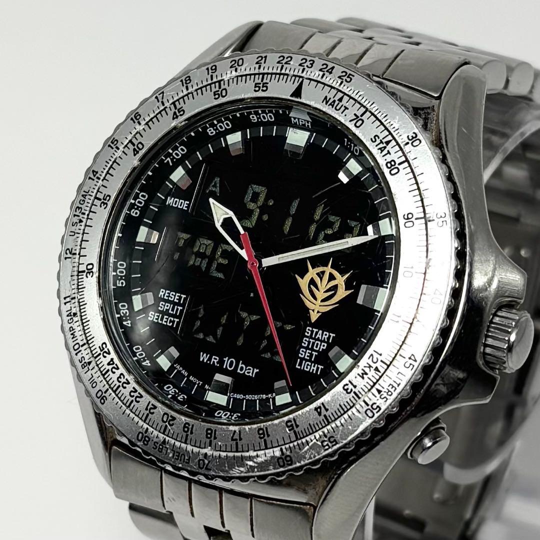 【稼働】 CITIZEN 腕時計 ガンダム コラボ 限定品 ジオン ブラック