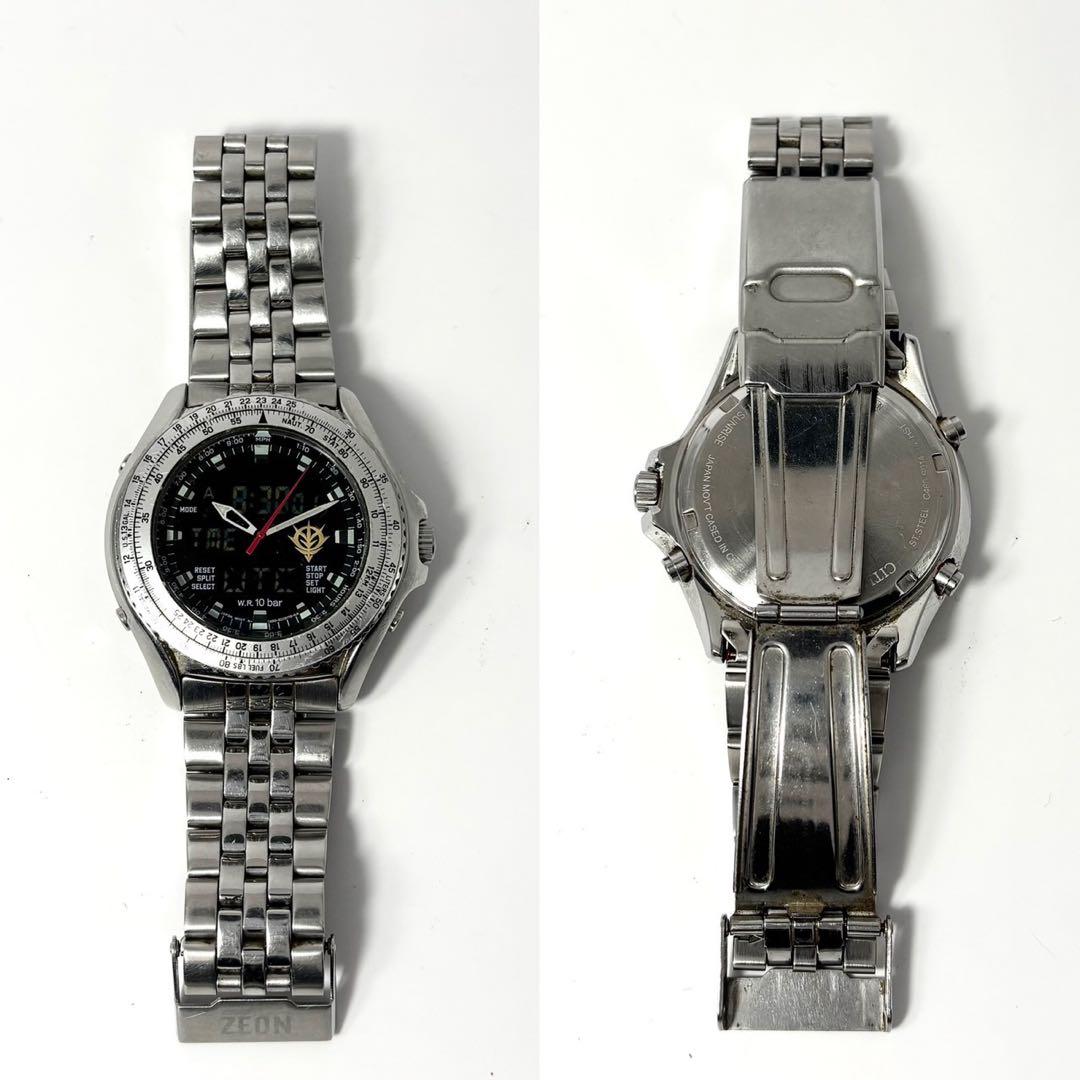 【稼働】 CITIZEN 腕時計 ガンダム コラボ 限定品 ジオン ブラック
