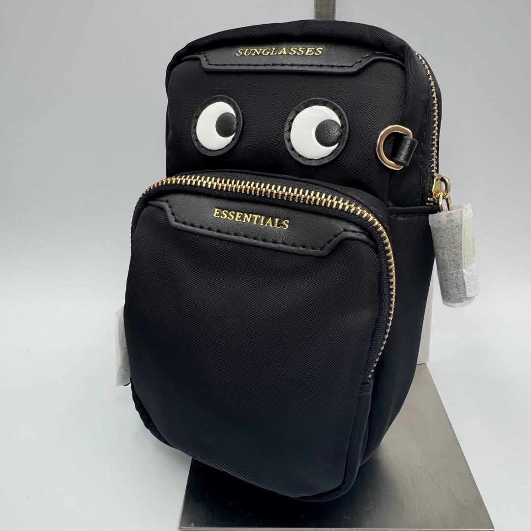 アニヤハインドマーチ ブラック ナイロン ESSENTIALS ショルダーバック