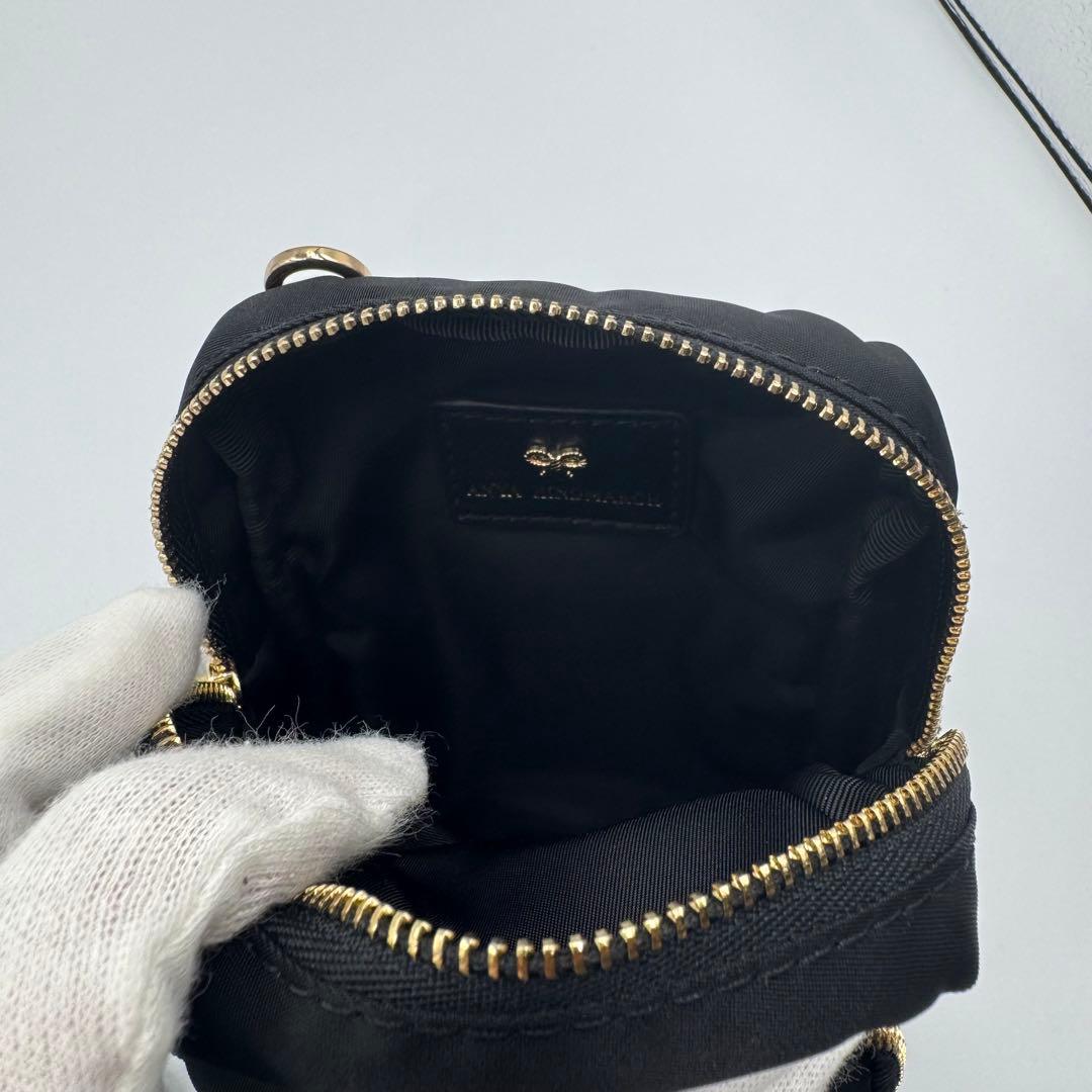 アニヤハインドマーチ ブラック ナイロン ESSENTIALS ショルダーバック