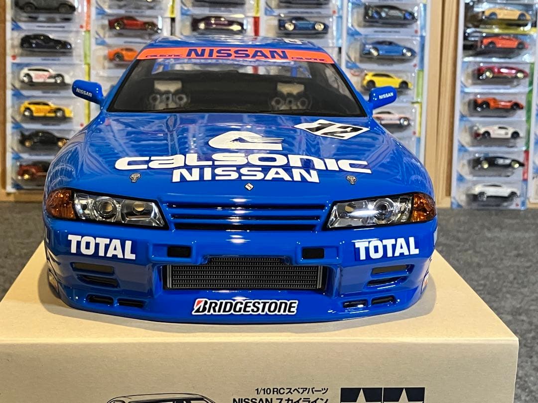 タミヤ ラジコン 日産スカイラインGT-R 塗装済 スペアボディ R32 ブルー