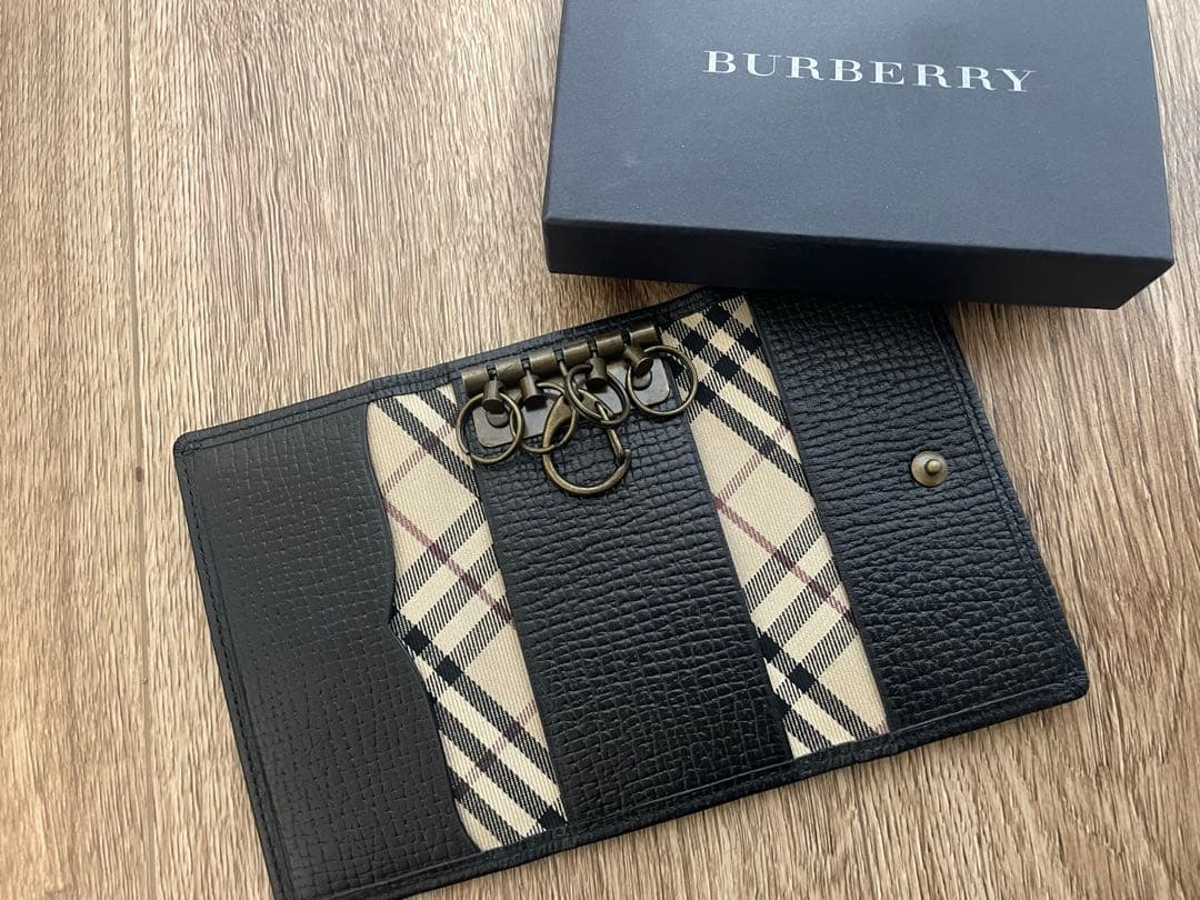 BURBERRY バーバリー ノバチェック 5連 キーケース レザー ブラック