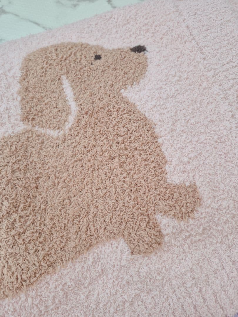 【新品タグ付き】ジェラートピケ ダックスフンド柄ジャガードカーディガン【PNK】