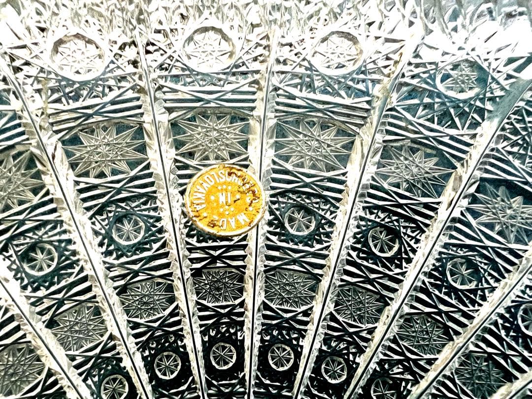 再々値下❣️新品 ボヘミア 高級 クリスタル ハンドメイド プレート 楕円形 大皿