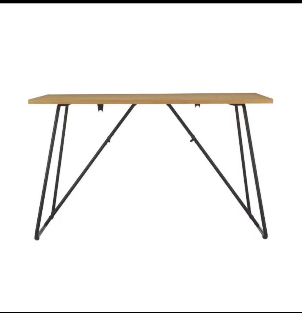 n*e様 無印良品 120cmデスク ・オーク材　折りたたみ収納可