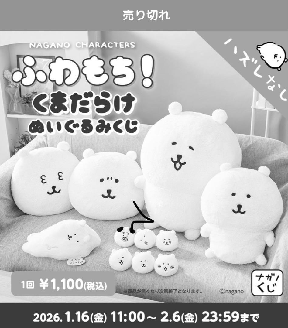 【個別記載あり】ナガノのくま くじc賞 d賞 e賞