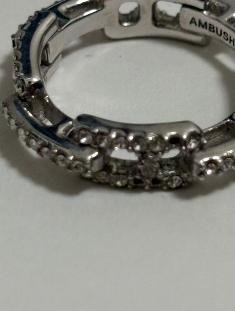 （定価41800円）AMBUSH PAVE A CHAIN RING Ｌサイズ