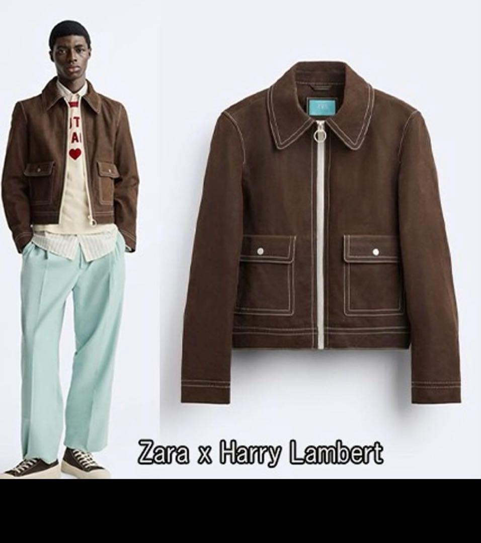ZARA トップステッチスエードジャケット X HARRY LAMBERT