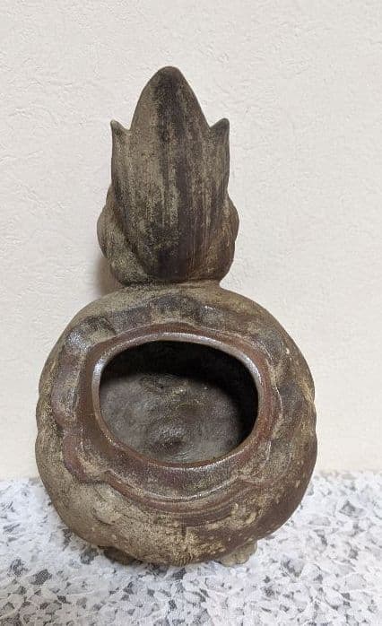 備前焼　香炉　獅子