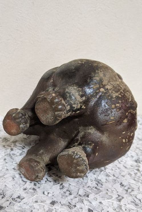 備前焼　香炉　獅子