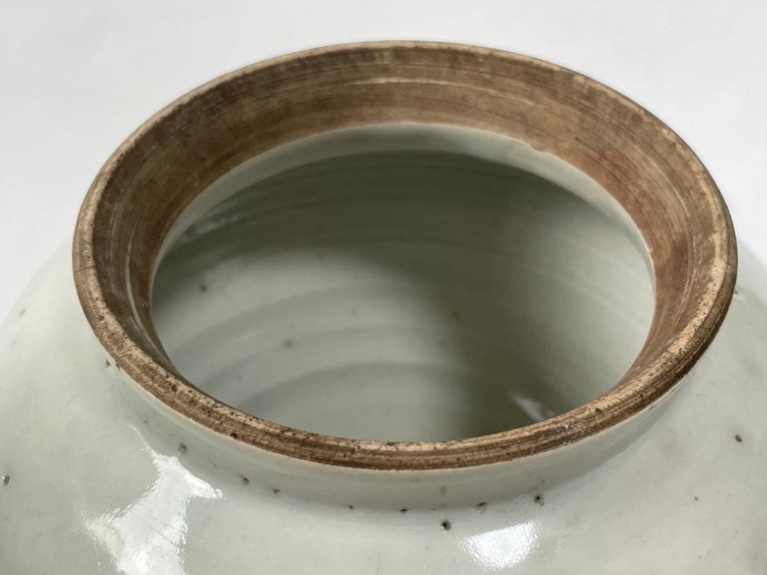 骨董　アンティーク　白磁　有蓋壺　沈香壺　古伊万里　白磁　李朝　蓋付壺