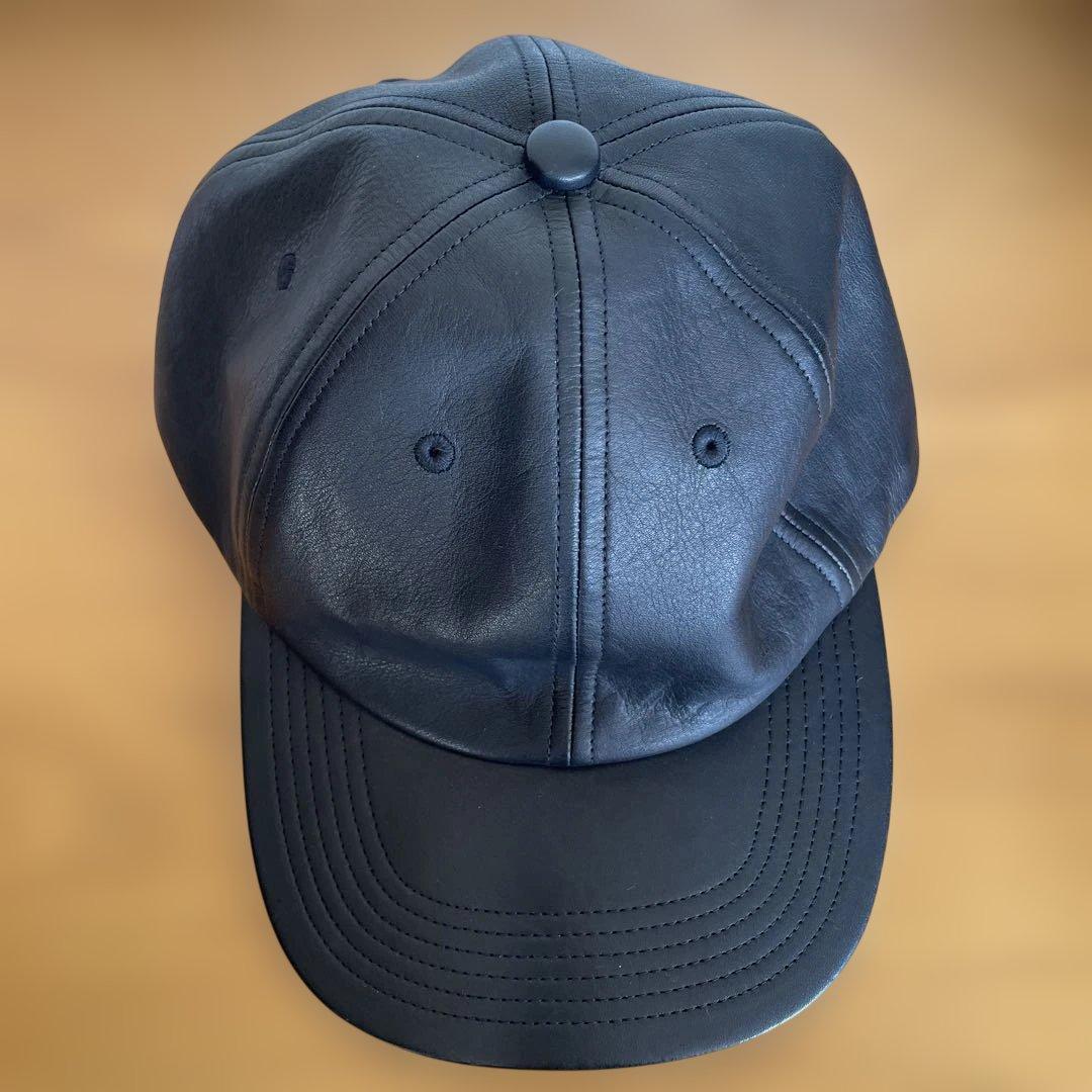 ブラックレザーキャップ　キジマタカユキ　3