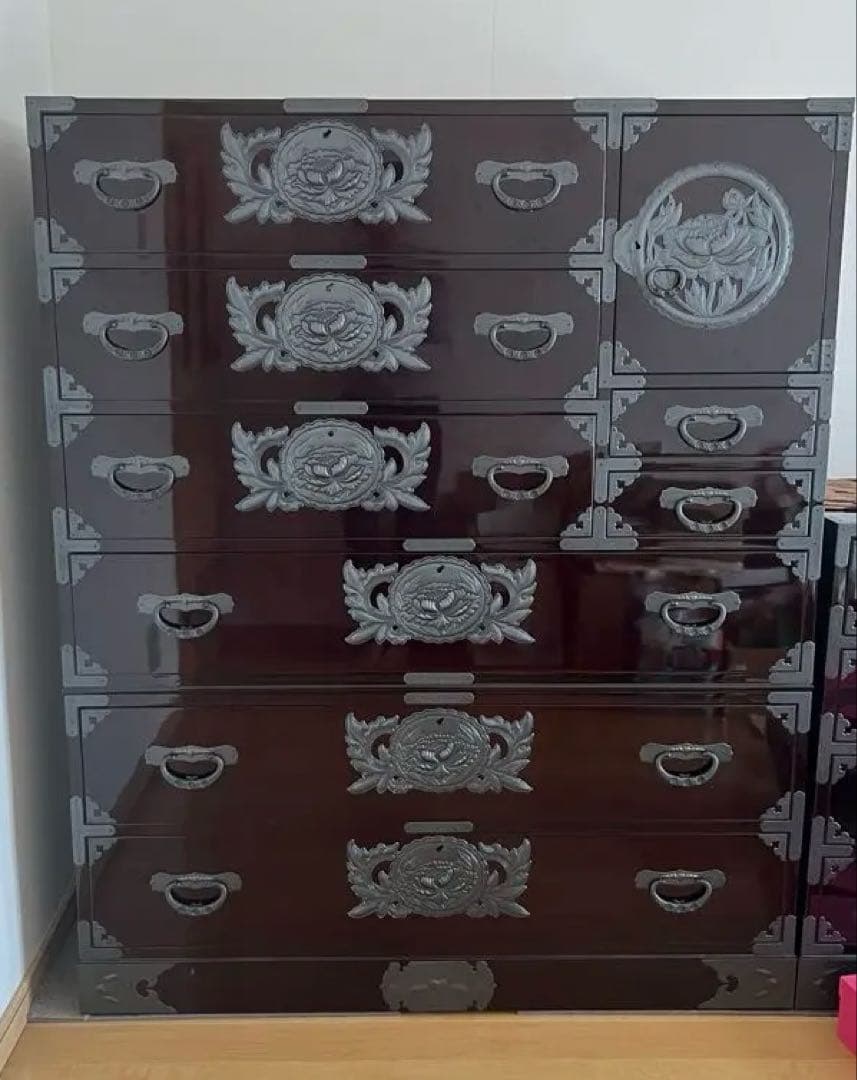 仙台箪笥　木地呂塗　衣装箪笥　欅産業