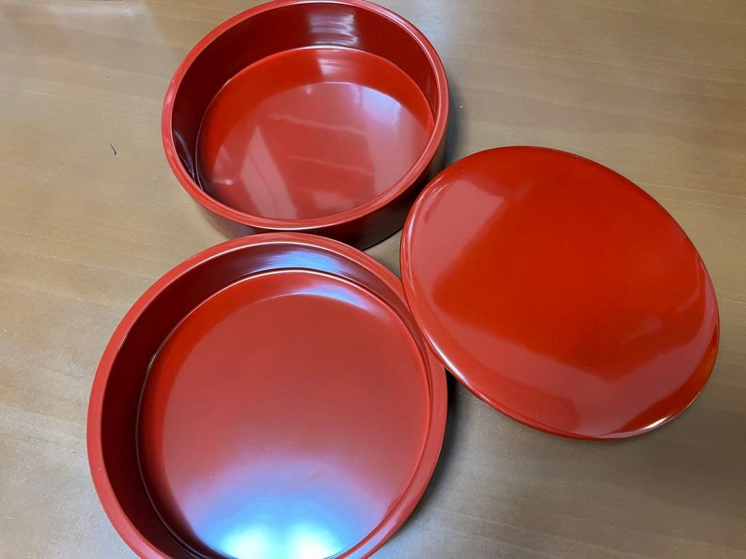 伝統工芸　川連漆器　丸重箱