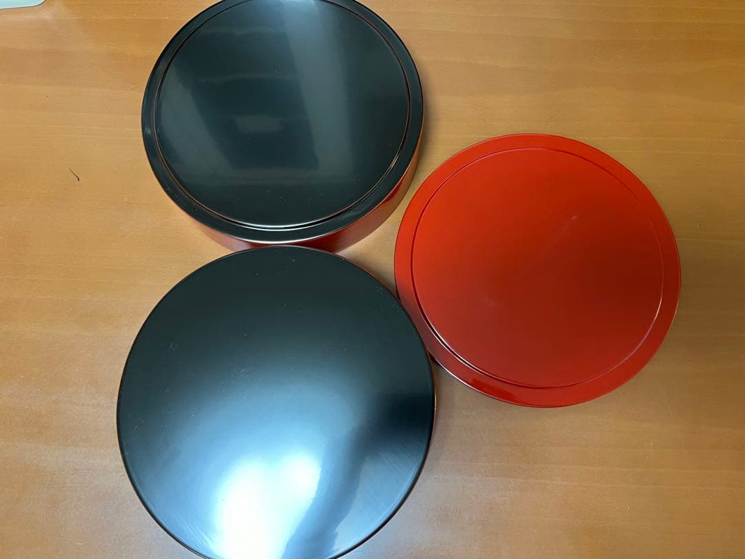 伝統工芸　川連漆器　丸重箱