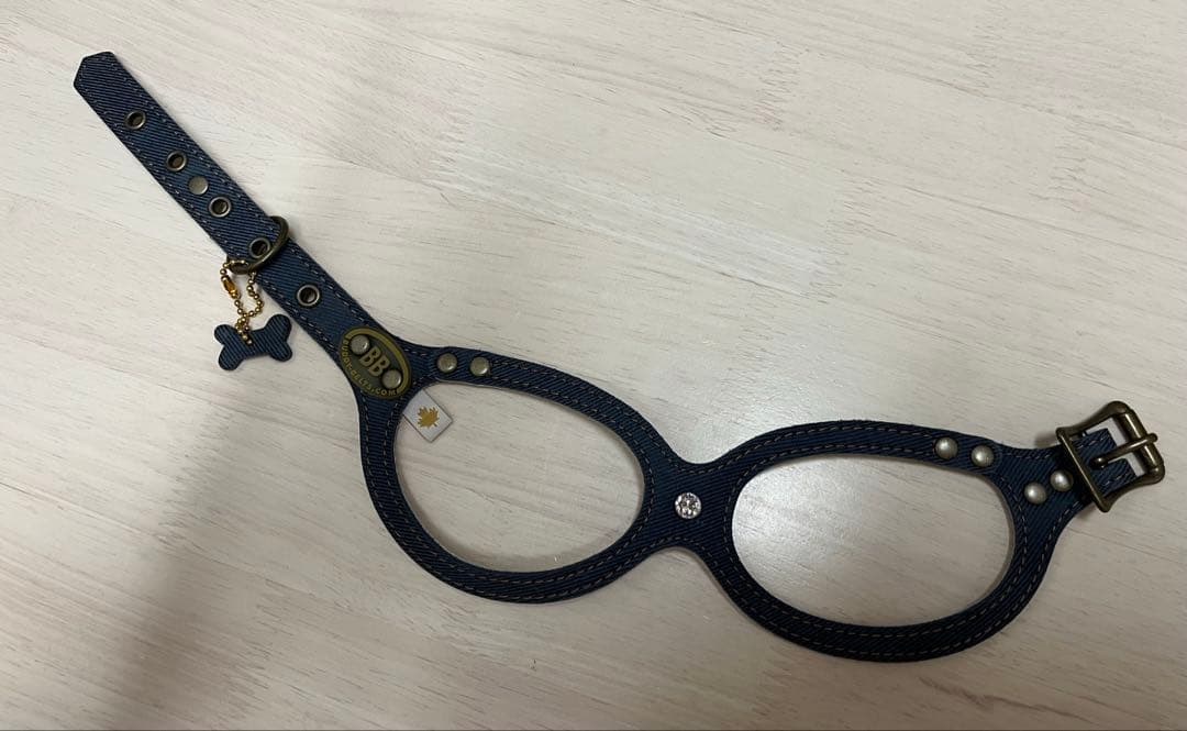 バディベルト 限定色 ブルージーン ハーネス(スワロフスキー付)リード セット