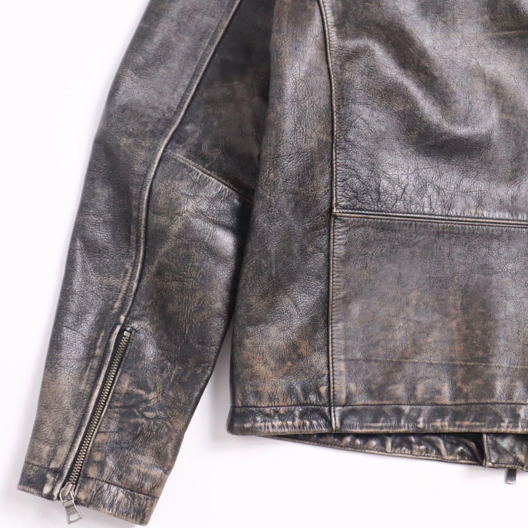 BANANA REPUBLIC vintage加工 ライダース レザージャケット