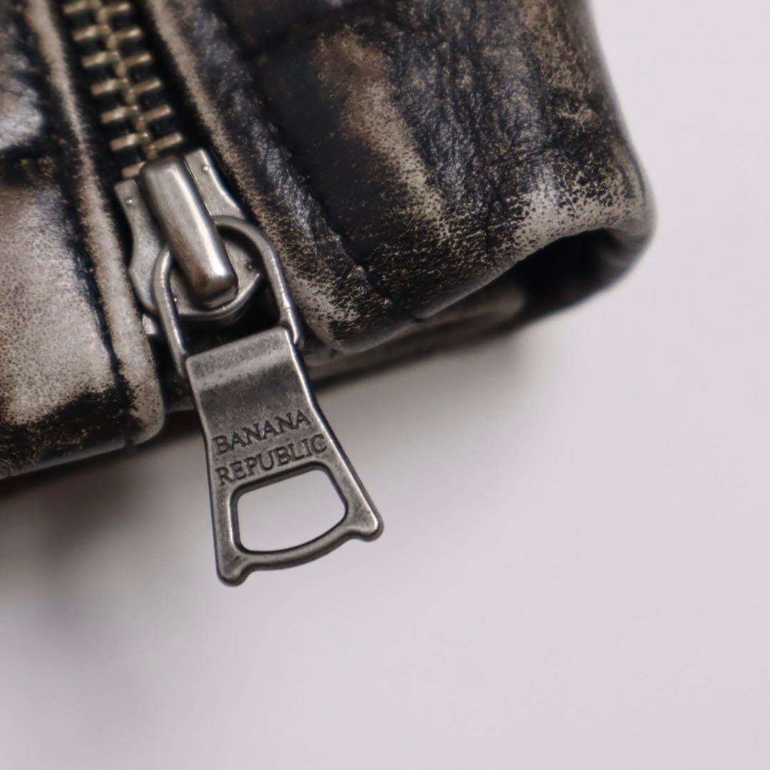 BANANA REPUBLIC vintage加工 ライダース レザージャケット