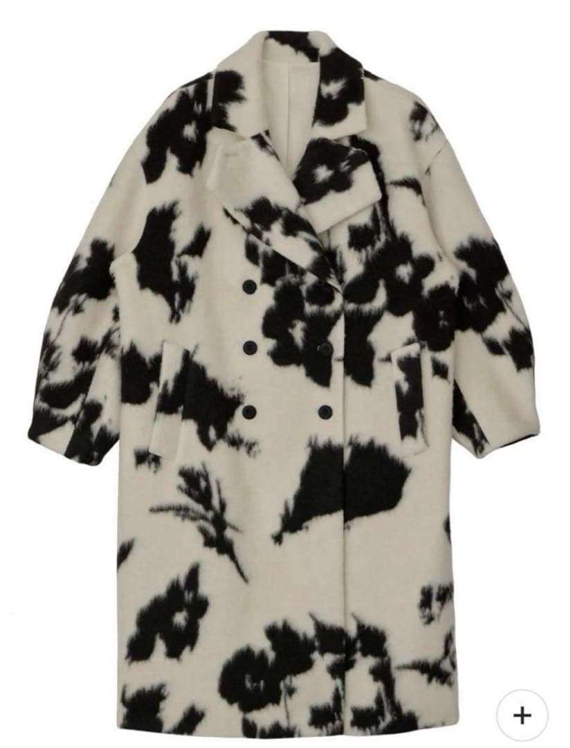 ジャケット・アウター AMERI UND SHADOW FLOWER WOOL COAT