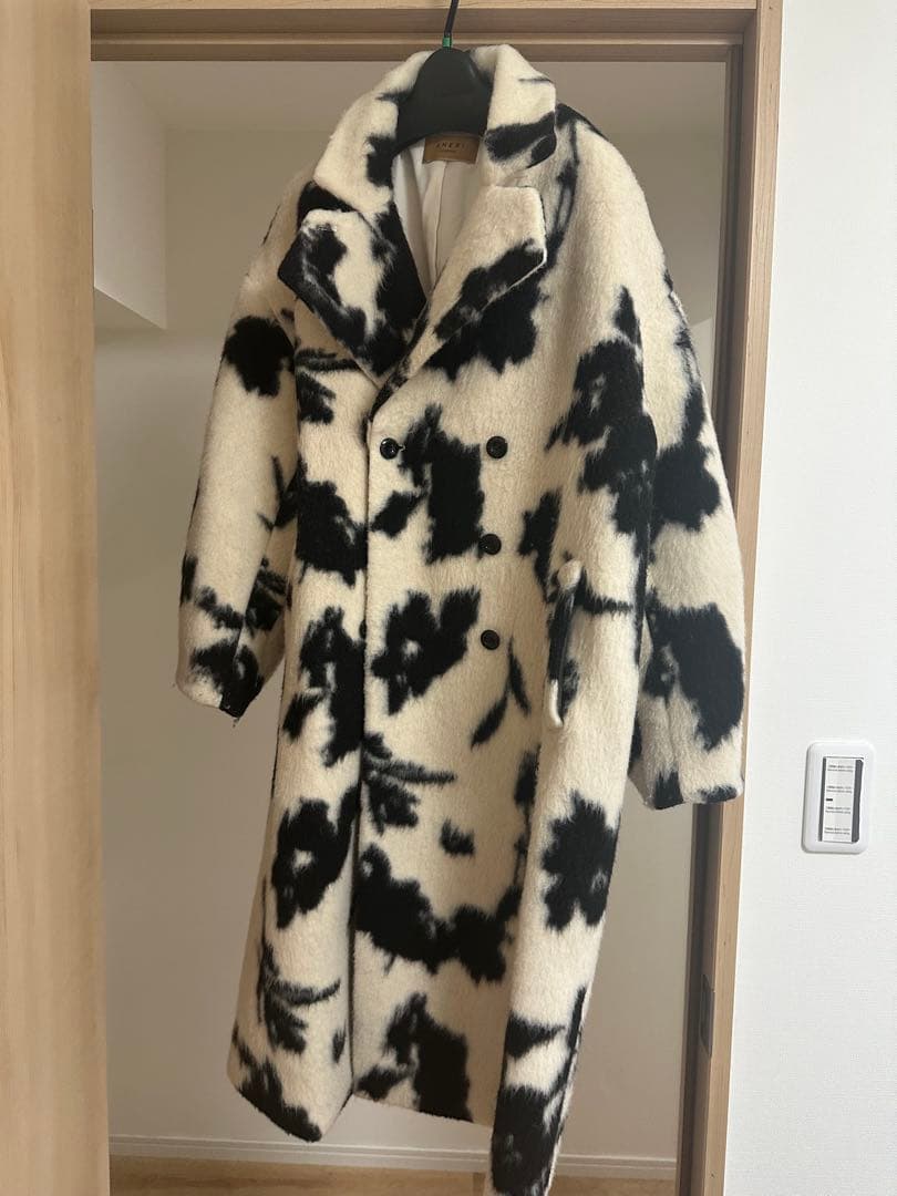 ジャケット・アウター AMERI UND SHADOW FLOWER WOOL COAT